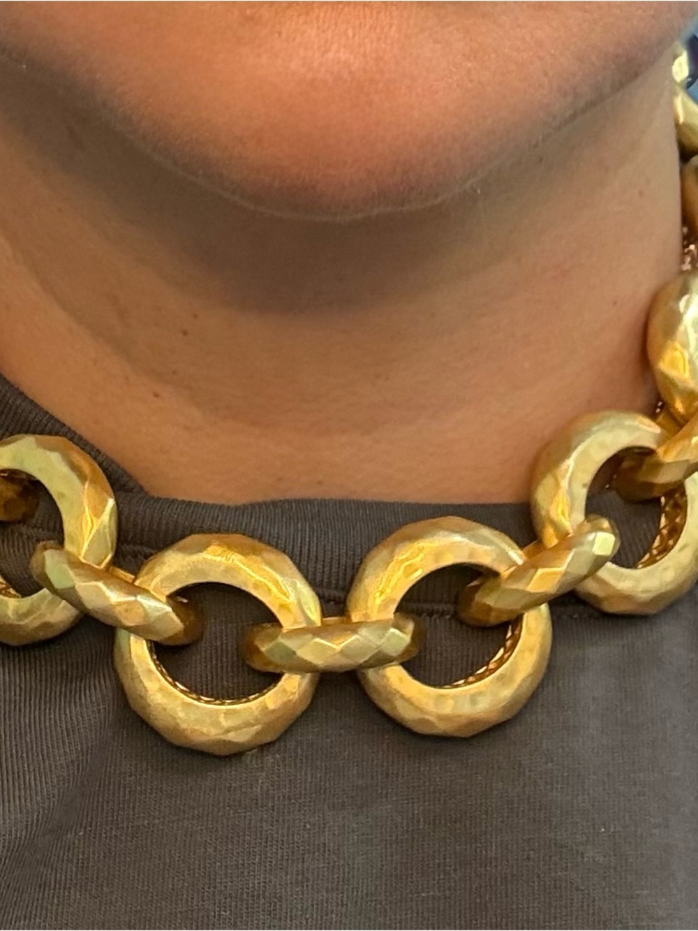 Julie Vos Gold Link Statement Necklace - Women Jewelry - Picture 2 of 8